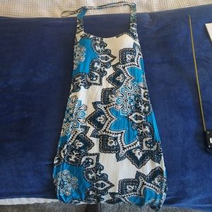 Womens Cache Short Dress, size 8. Blue, Black and White.